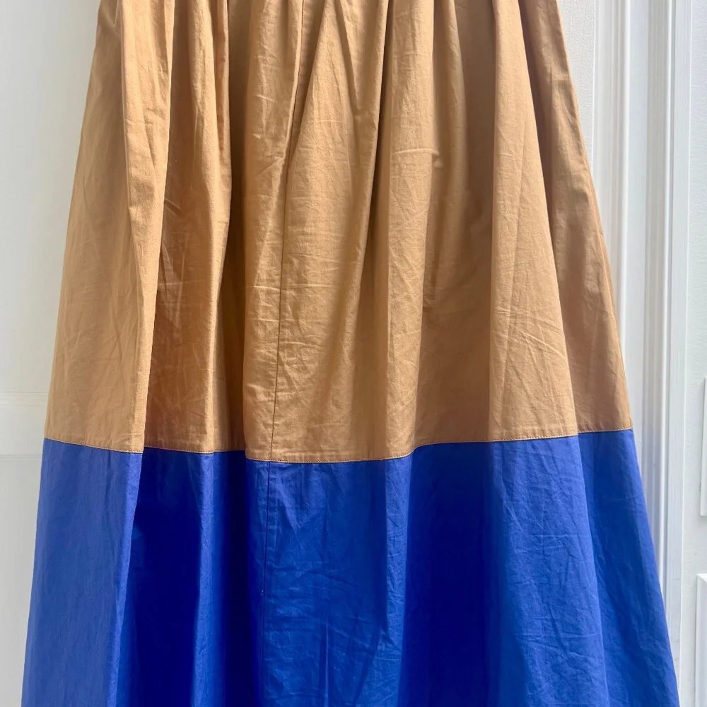 Geneviève Skirt in Khaki Cotton Poplin - Picture 2 of 4